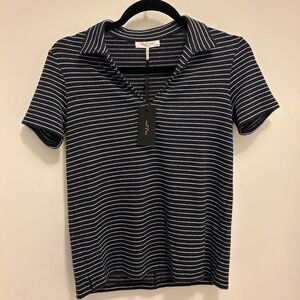 NWT Rag & Bone Striped Stretch Cotton Knit Shirt